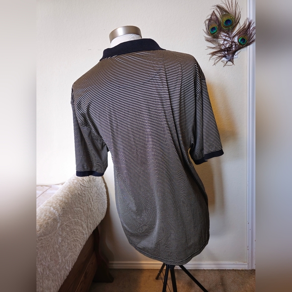Tasso Elba Striped Golf Shirt β³ (Large) π©Άππ€ - Picture 4 of 16